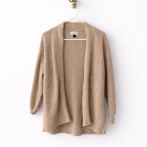 Universal Thread Taupe Open-Front Knit Cardigan